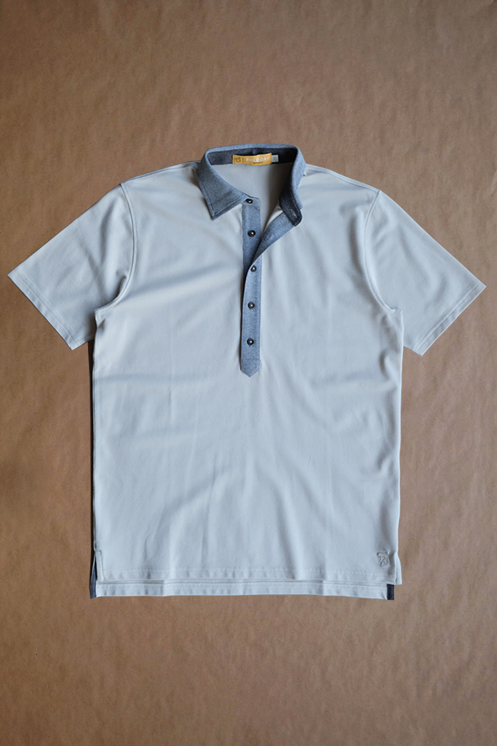 Ford 2-Tone 5 Button Polo - Fawn/Lt. Grey Heather