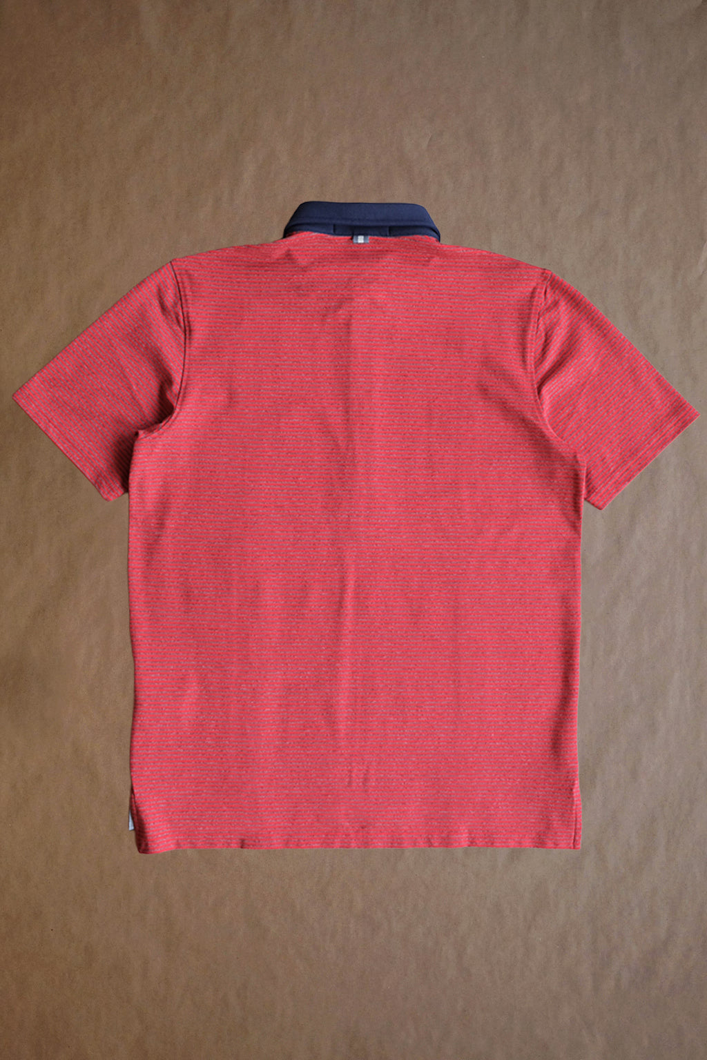 Ford 5 Button Striped Polo - Red Line Heather/Ruth