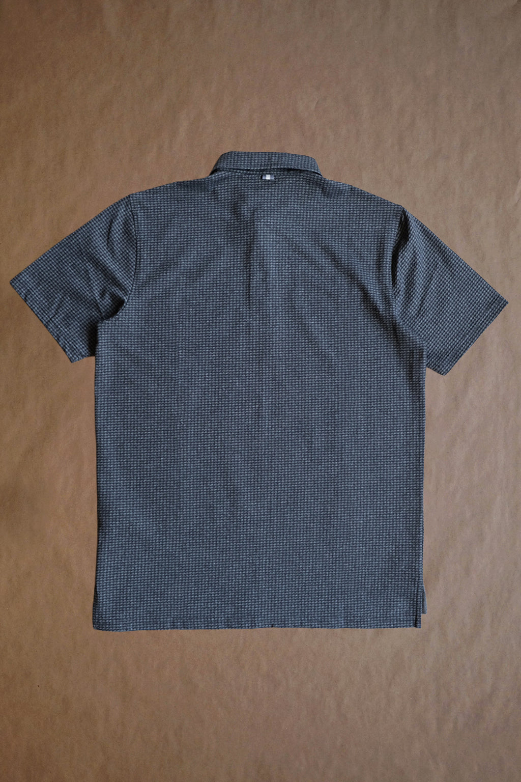 Cafferty Performance Jacquard Polo - Charcoal Heather Houndstooth