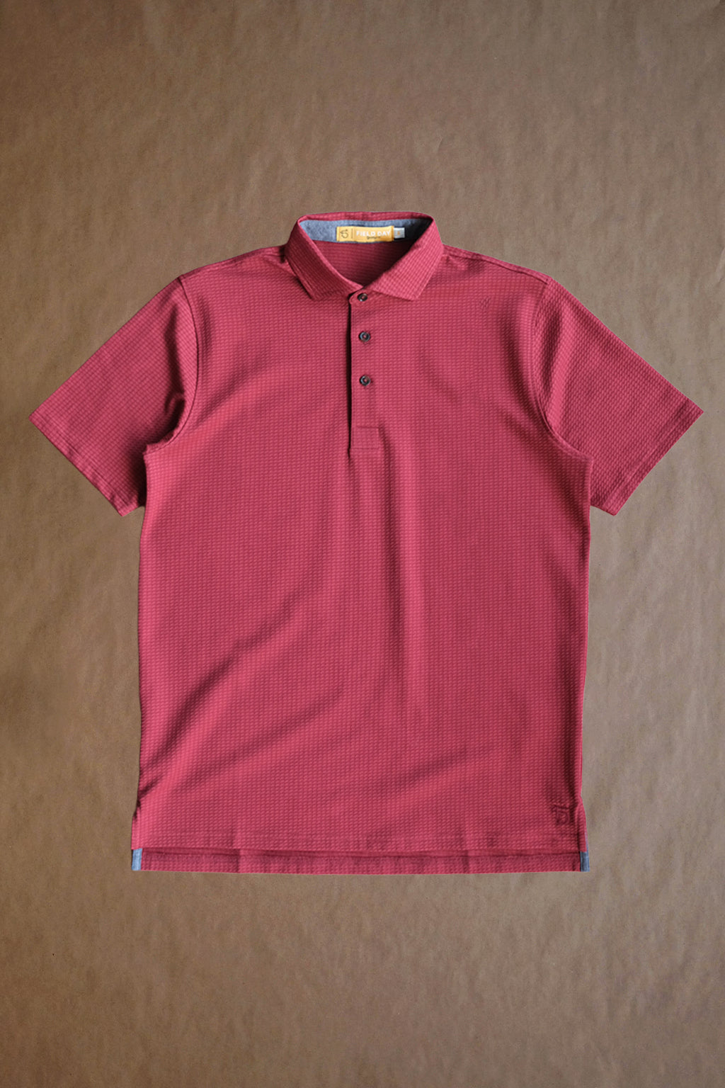 Cafferty Performance Jacquard Polo - Red Line Houndstooth