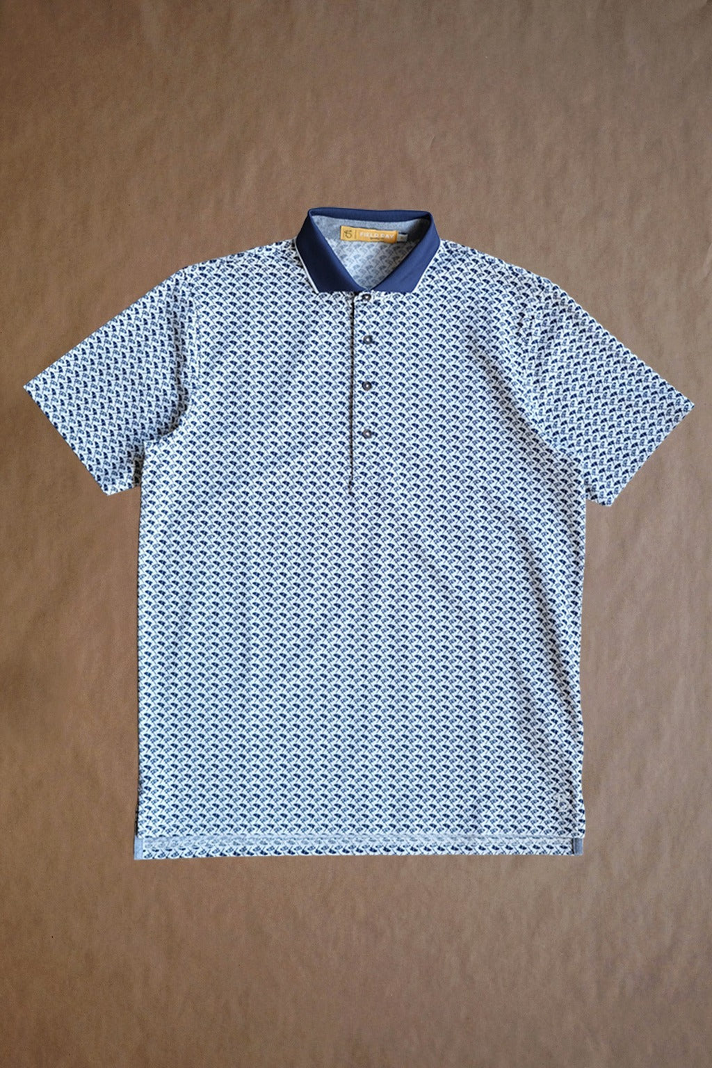 The Dunne Performance Polo - Fawn Pennant Print