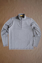 Palmer Performance 1/4 Zip - Driftwood Tonal Herringbone
