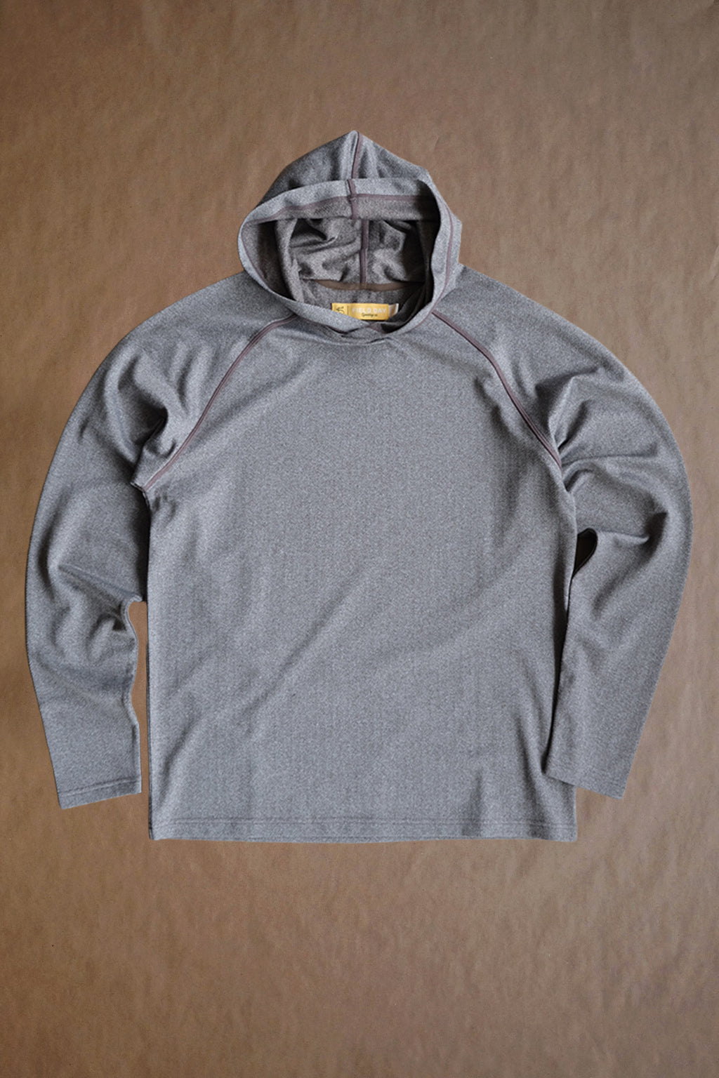 The Palmer Performance Hoodie - Driftwood Tonal Herringbone