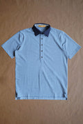 Ford 5 Button Striped Polo - Burnham Heather/Shedd