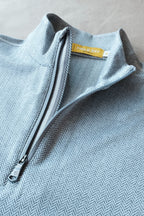Palmer Performance 1/4 Zip - White Herringbone