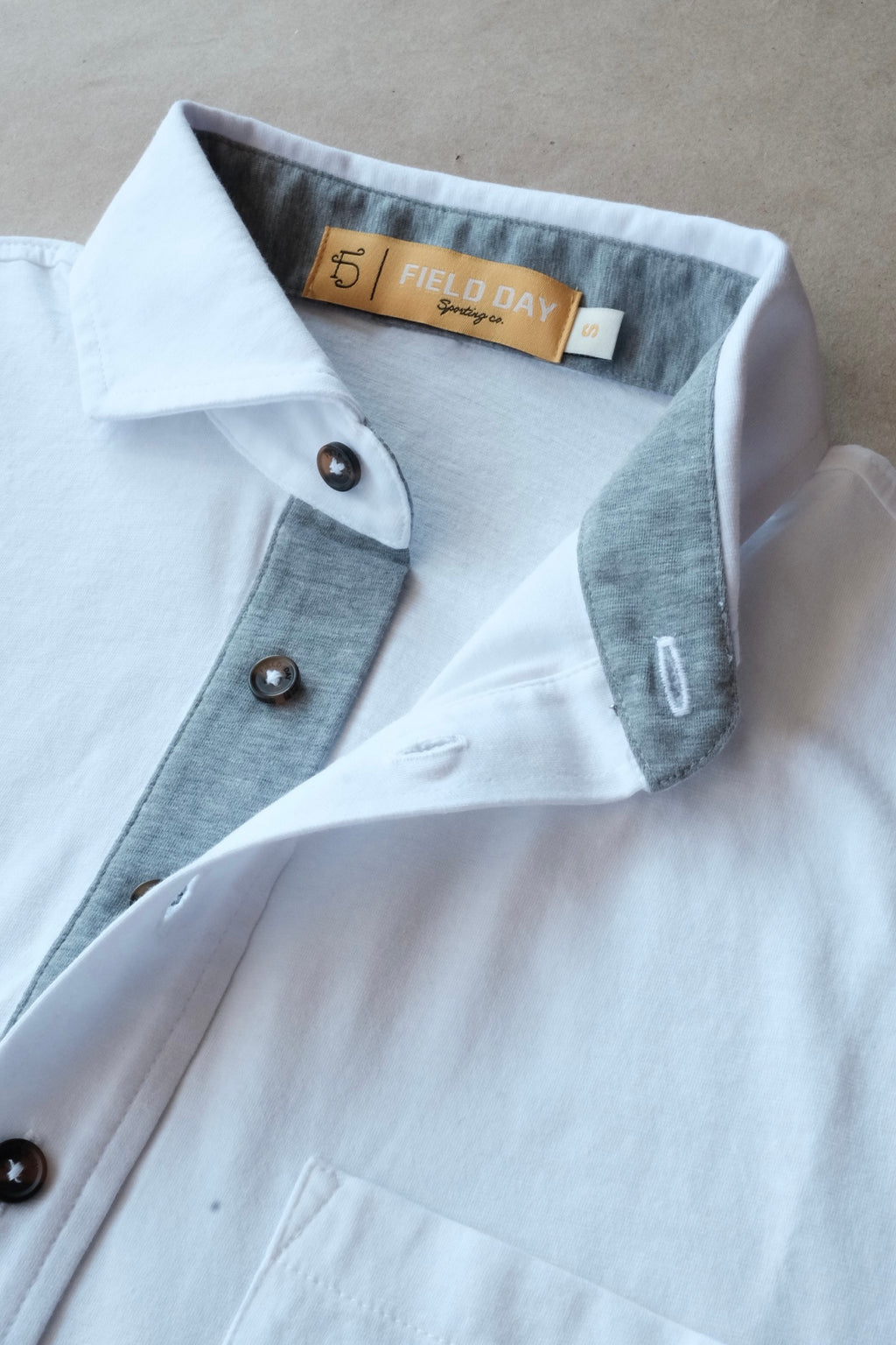 Francis 4 Button Pocket Polo - White