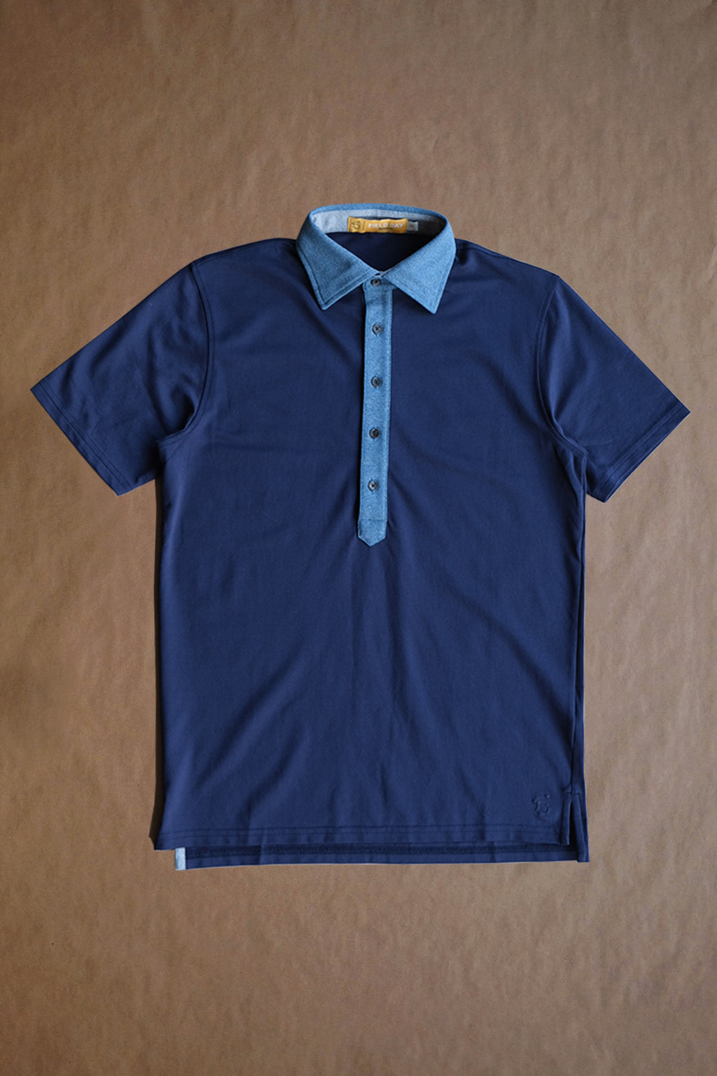 Ford 2-Tone 5 Button Polo - Navy/Pier