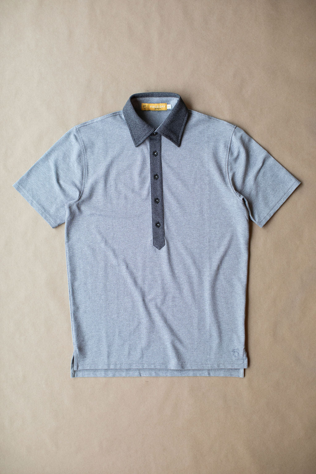 Ford 5 Button 2 Tone Polo - Lt. Grey Heather - Sample