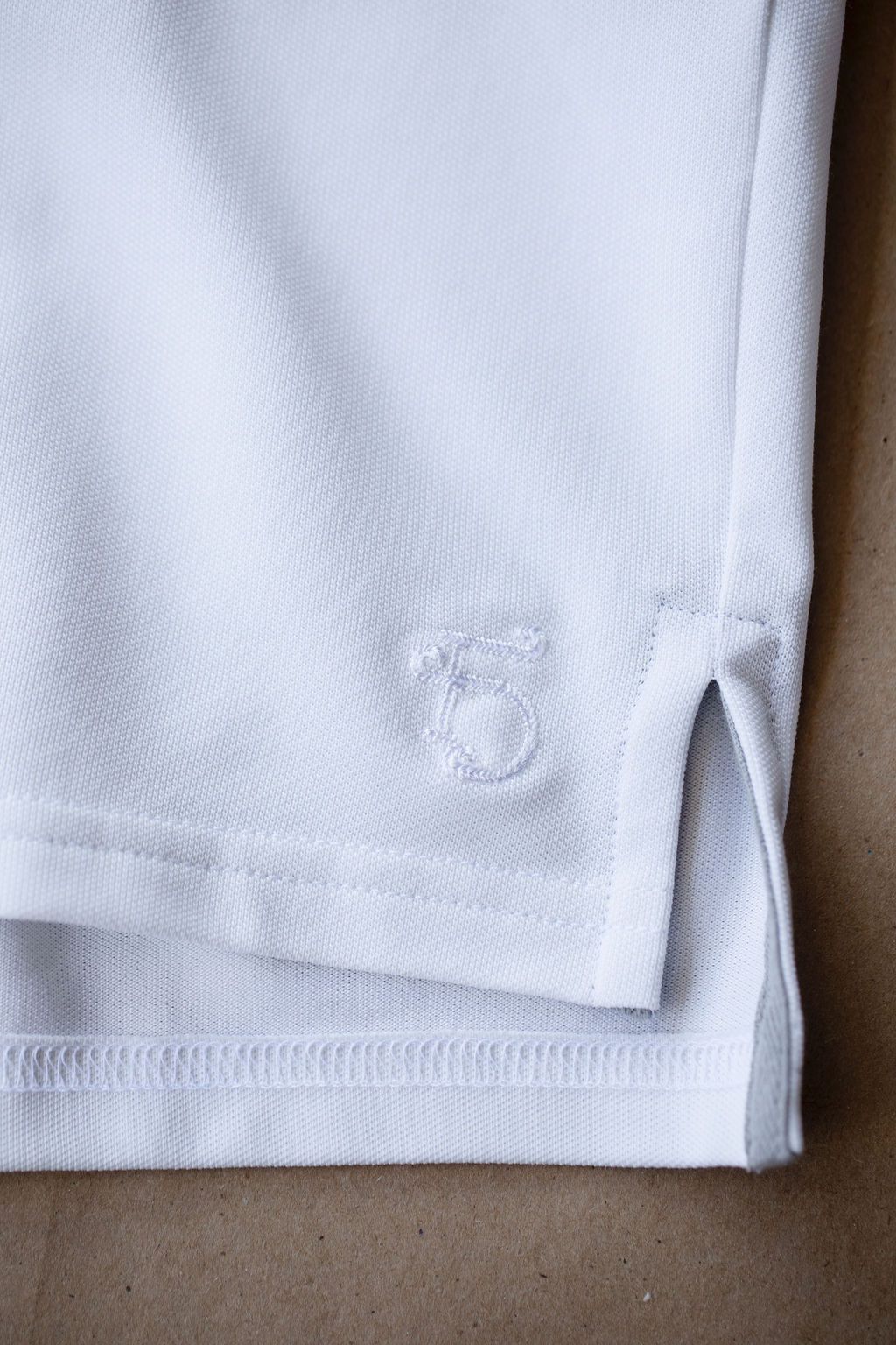 The Ford 5 Button Long Sleeve Polo - White