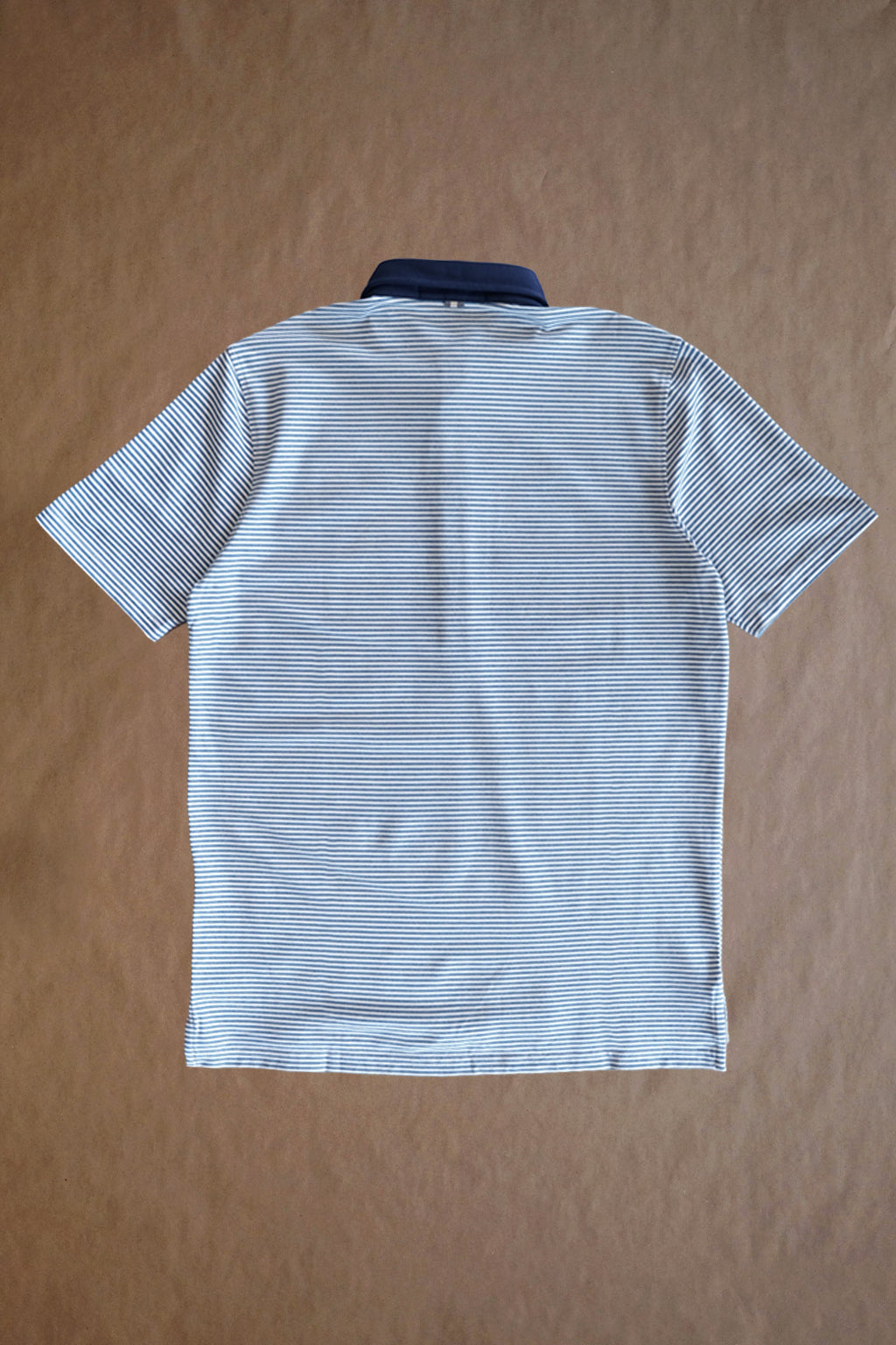 Ford 5 Button Striped Polo - Shedd Heather/White