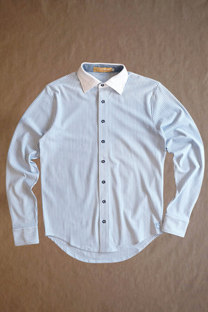 Ford Buttondown - Burnham Heather /White