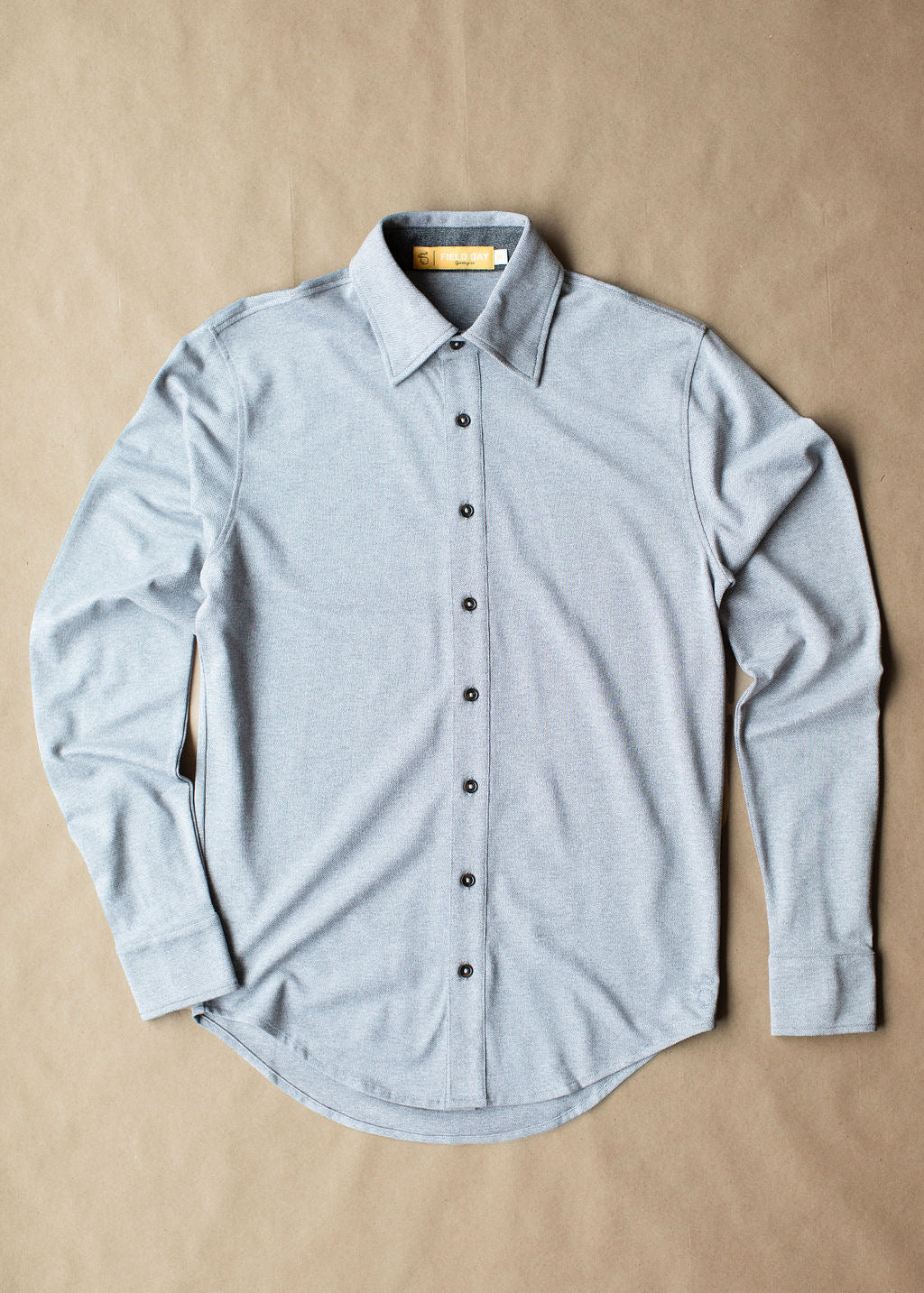 Ford Buttondown - Lt Grey Heather - Sample