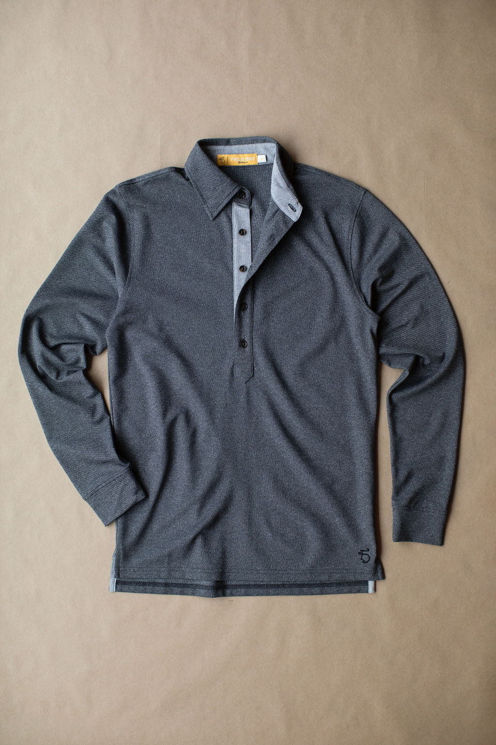 Ford 5 Button Long Sleeve Polo