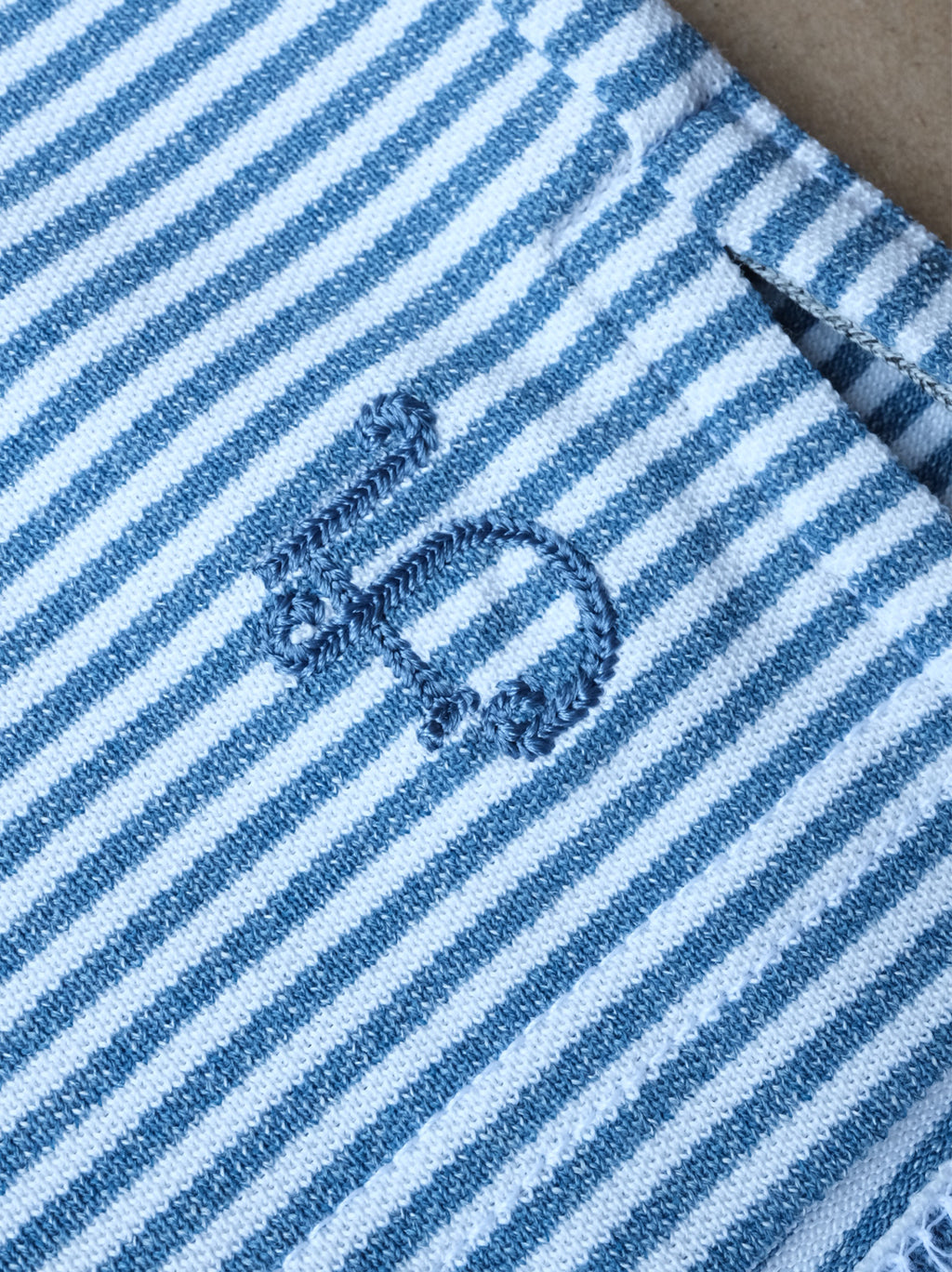 Ford 5 Button Striped Polo Polo - Shedd Heather / White