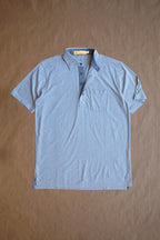 Francis 4 Button Pocket Polo - Evans Scholars Edition - Cloud Heather