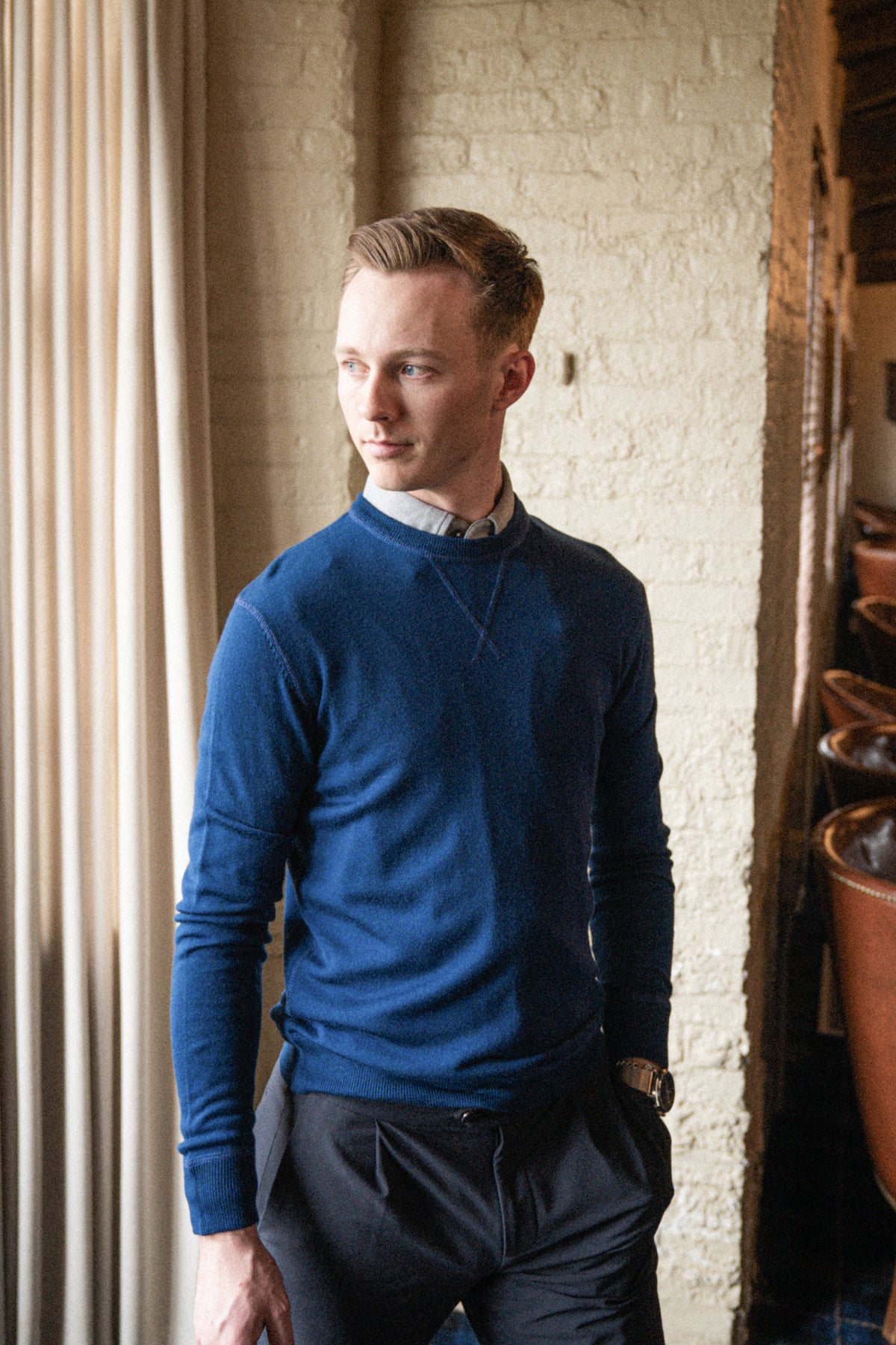 The Ricketts Repel Crewneck - Navy