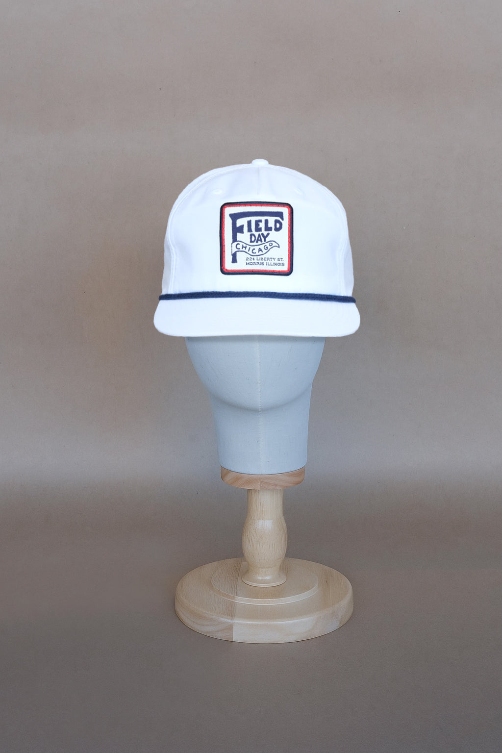 The General Snapback - White/Navy