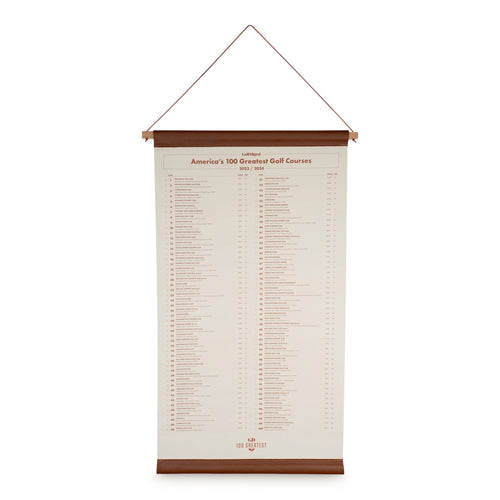 100 Greatest Courses Leather Scroll