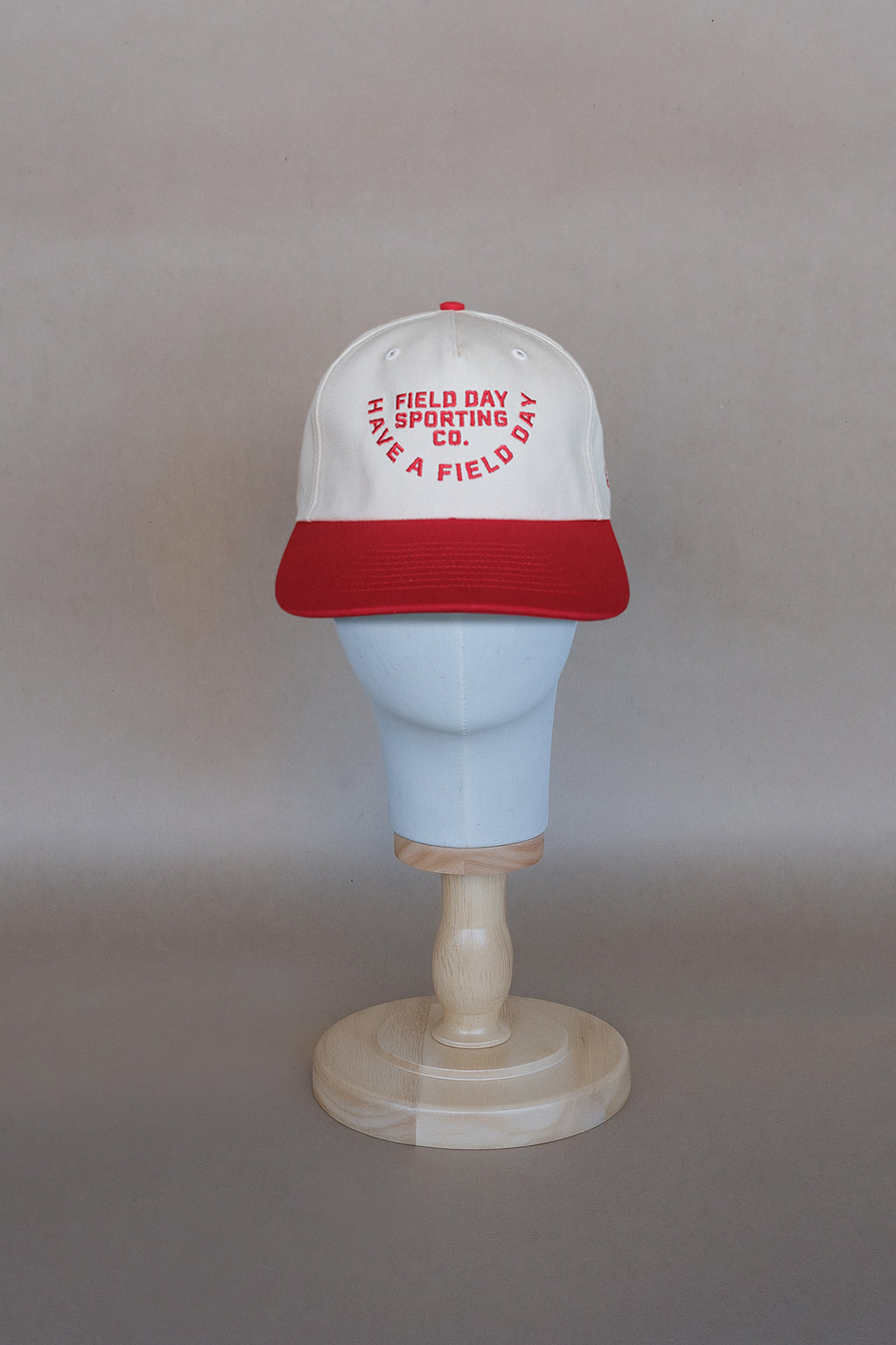 Grin Snapback - Cream/Cardinal