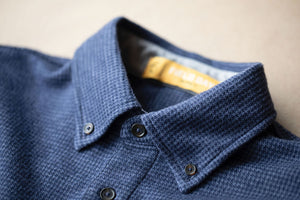 Hackel Buttondown - Navy Houndstooth