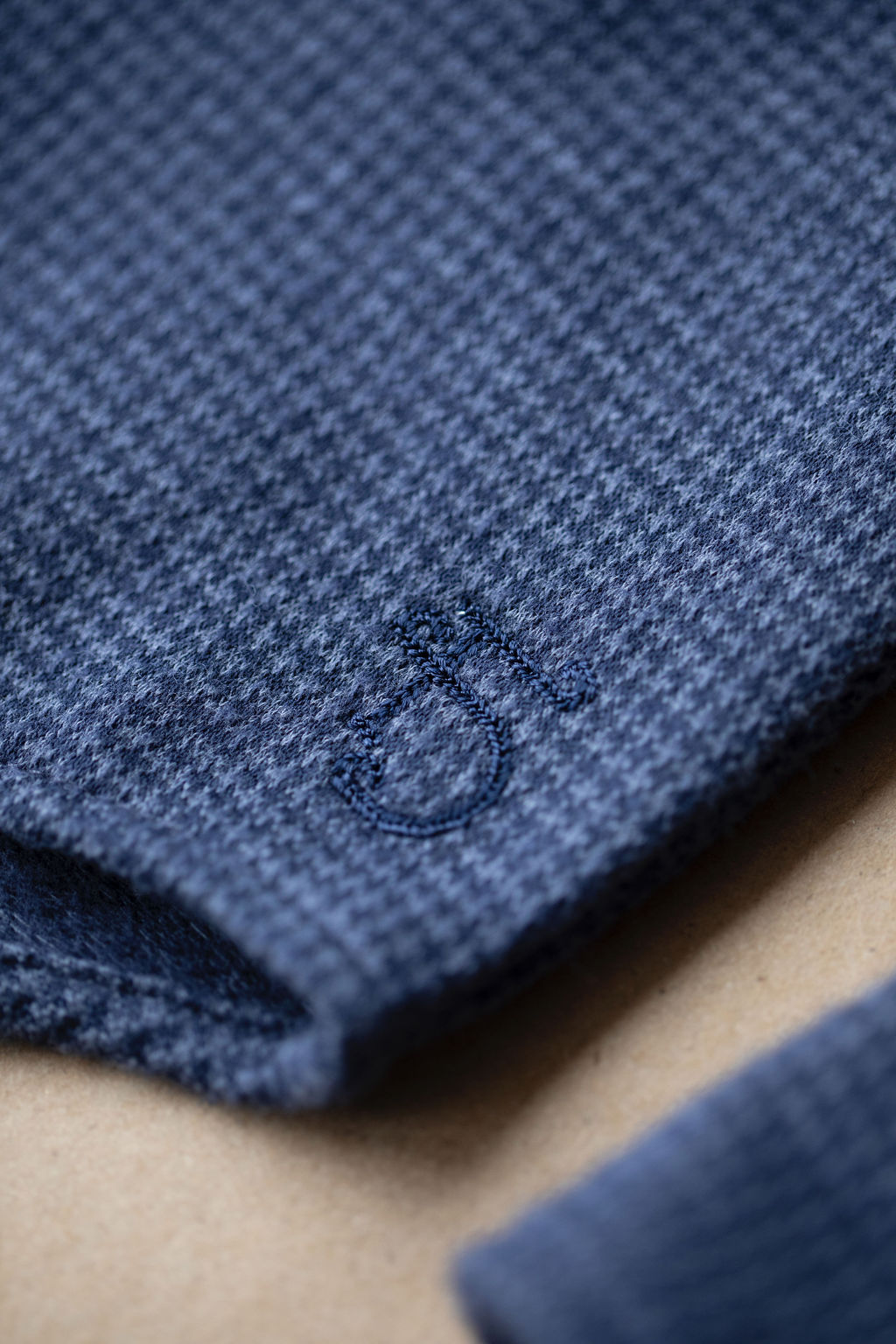 Hackel Buttondown - Navy Houndstooth