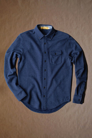 Hackel Buttondown - Navy Houndstooth