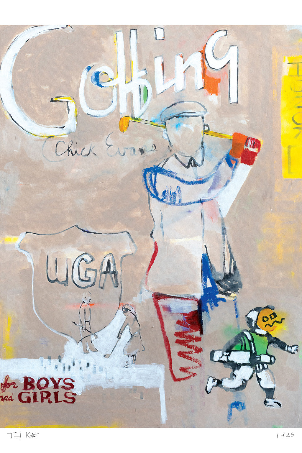 Golfing for Boys and Girls Print by Tony Knapton