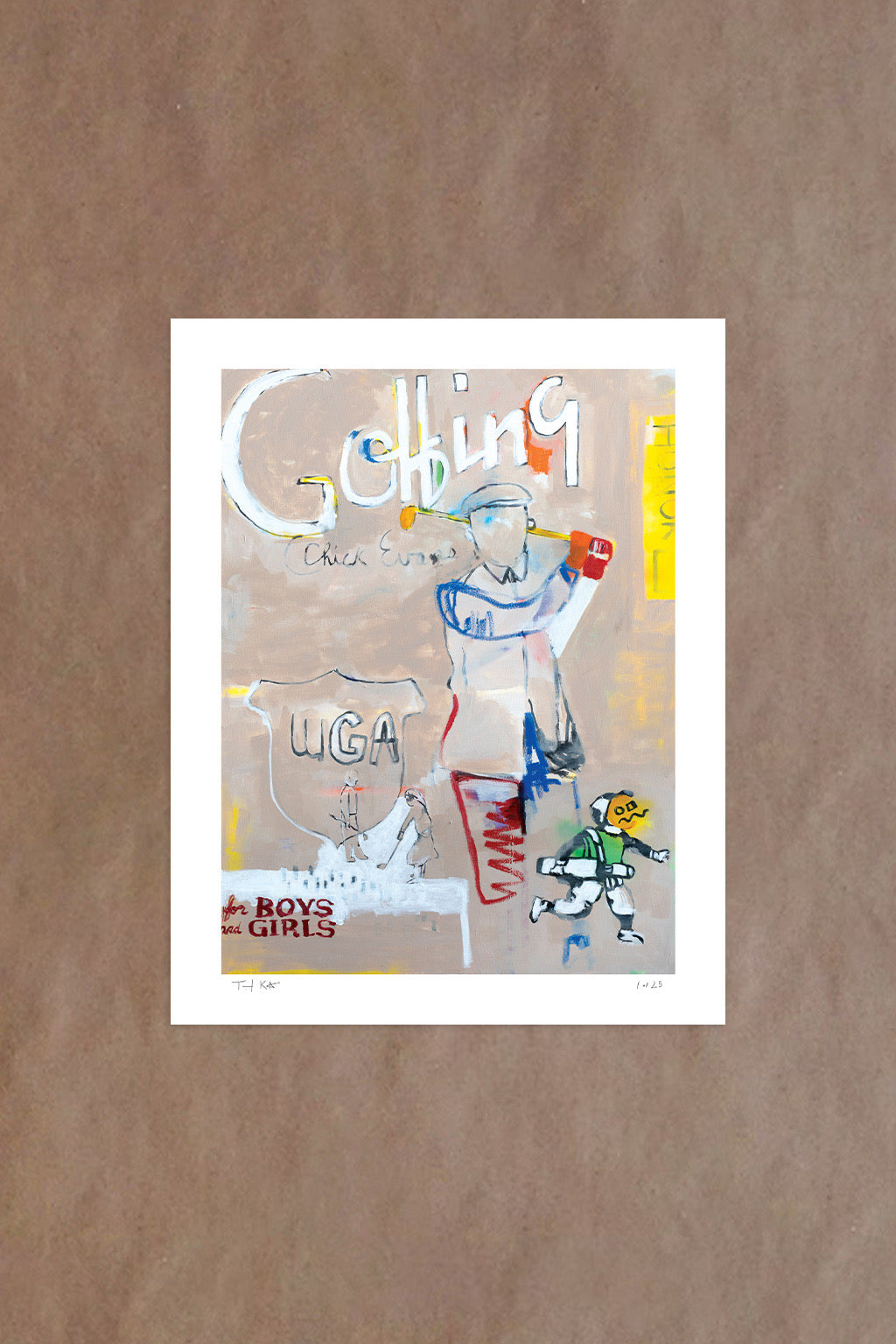 Golfing for Boys and Girls Print by Tony Knapton