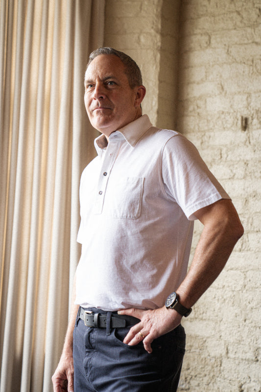 Francis Pocket Polo - White