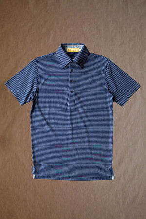 John 4 Button Polo - Navy Tonal
