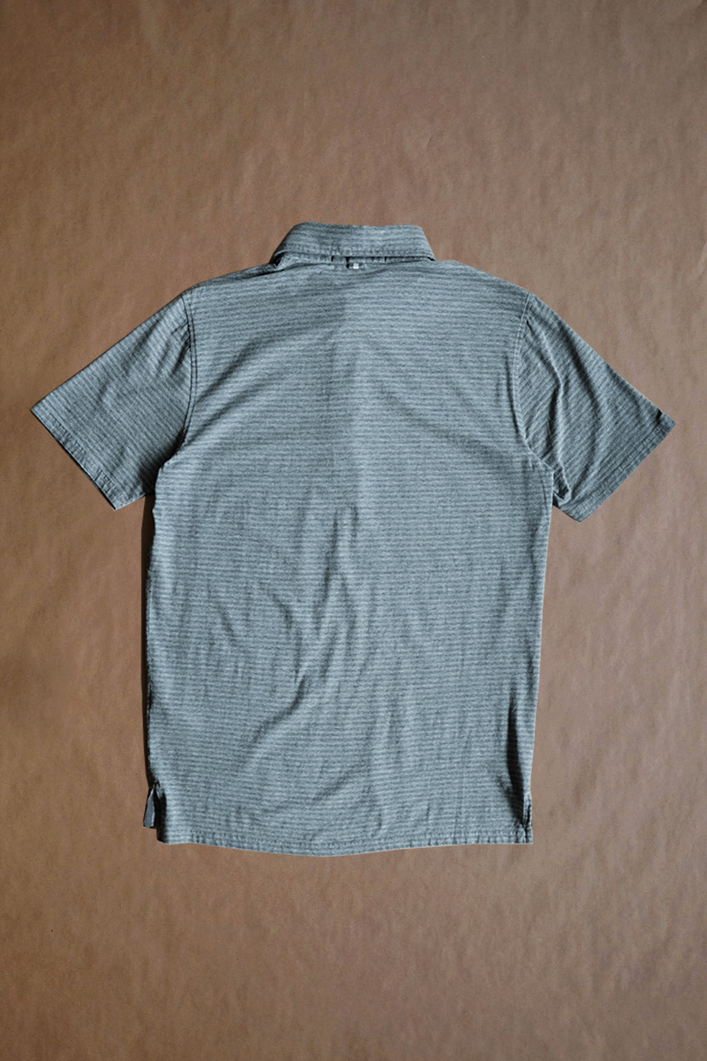 John 4 Button Polo - Grey Tonal Stripe