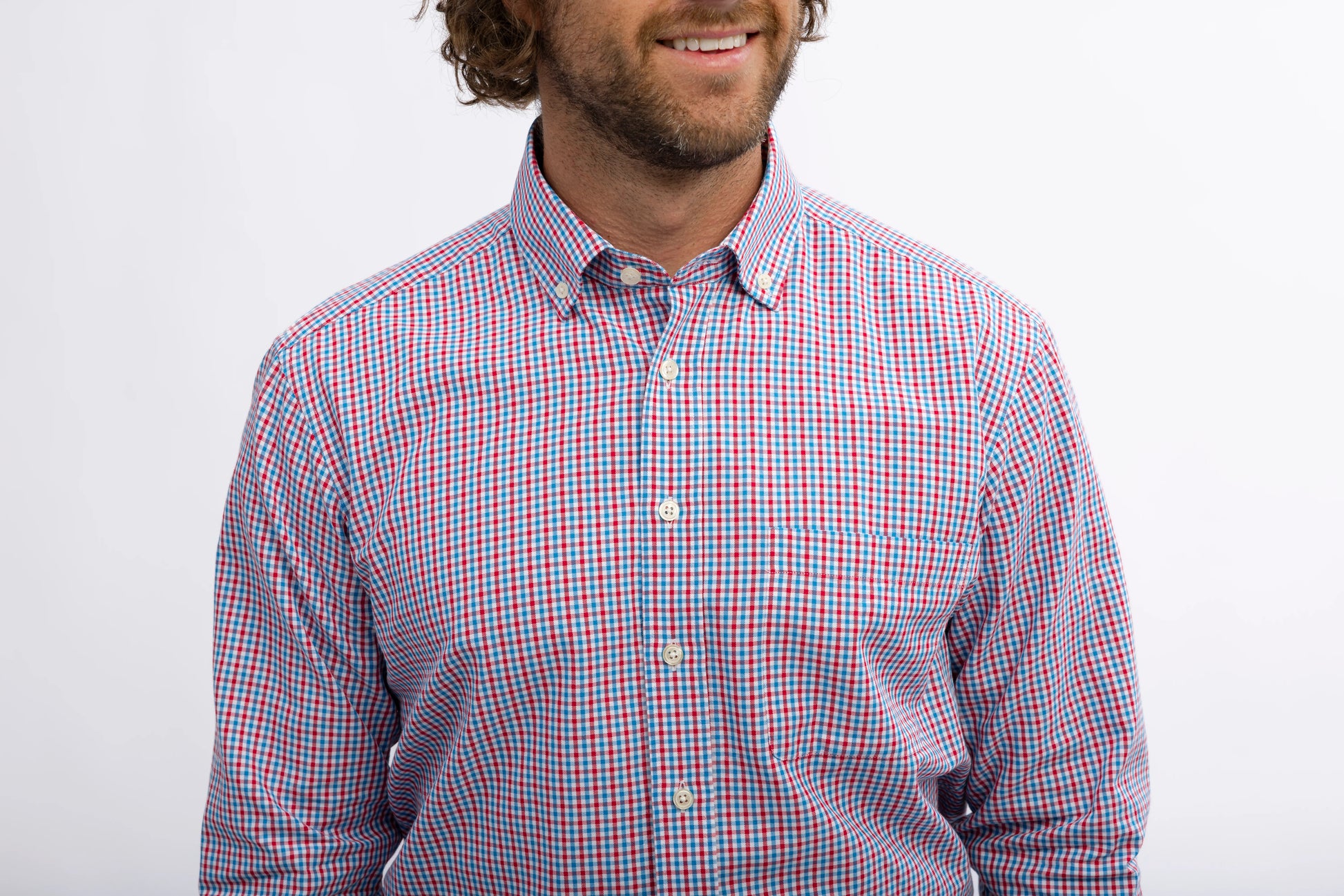 Laurence Oxford Sport Shirt - Campari / Olympic