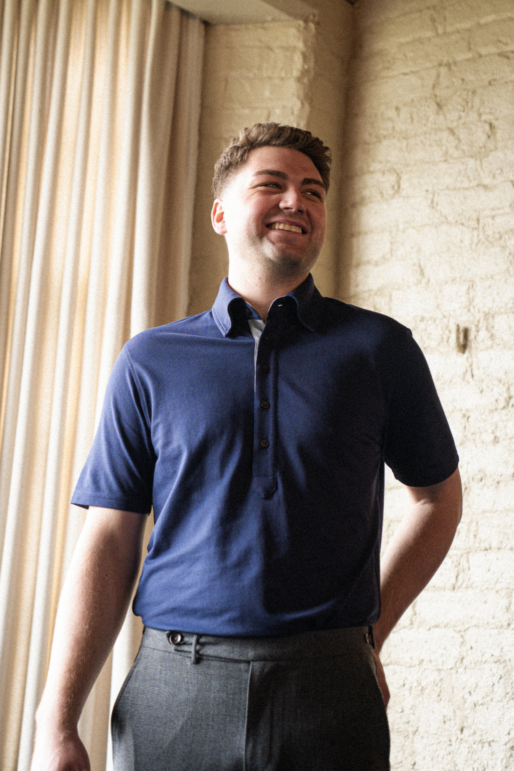 Ford 5 Button Polo - Navy