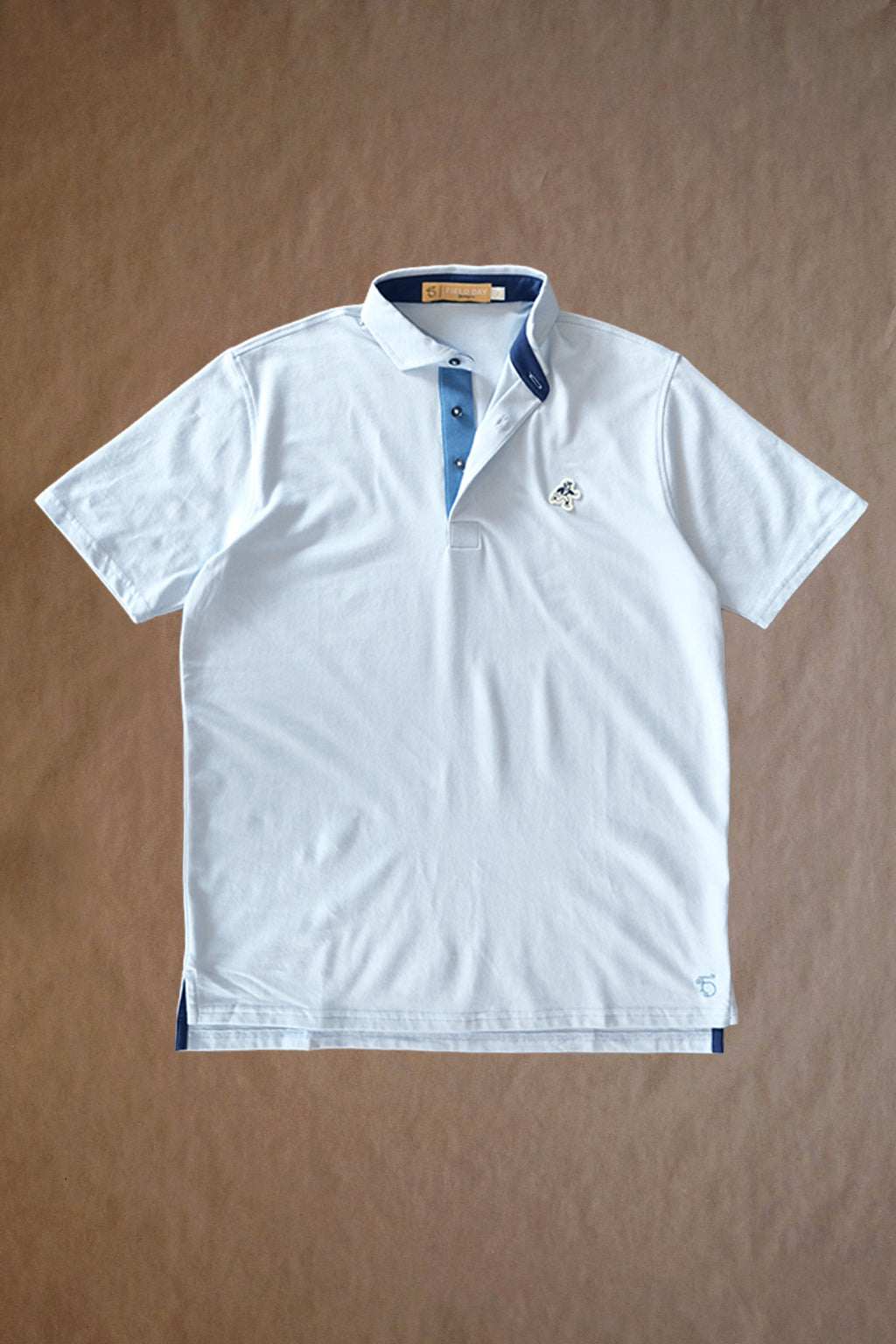Mettille Performance Polo - Burnham / White Step