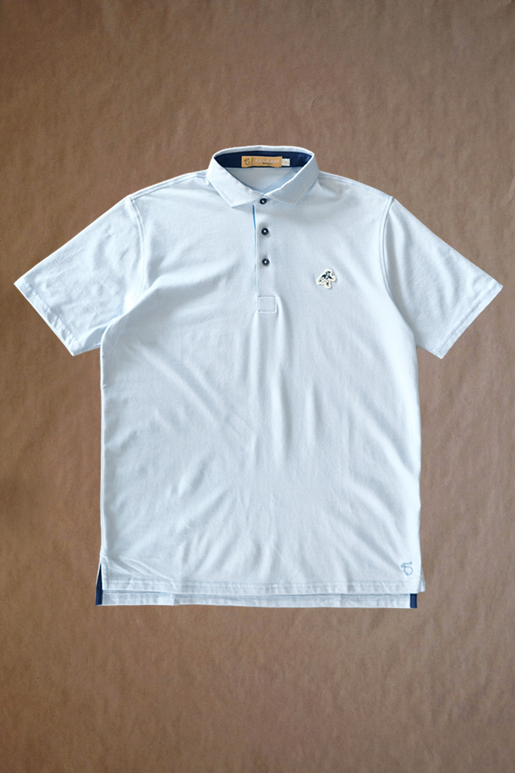 Mettille Performance Polo - Burnham/White Step