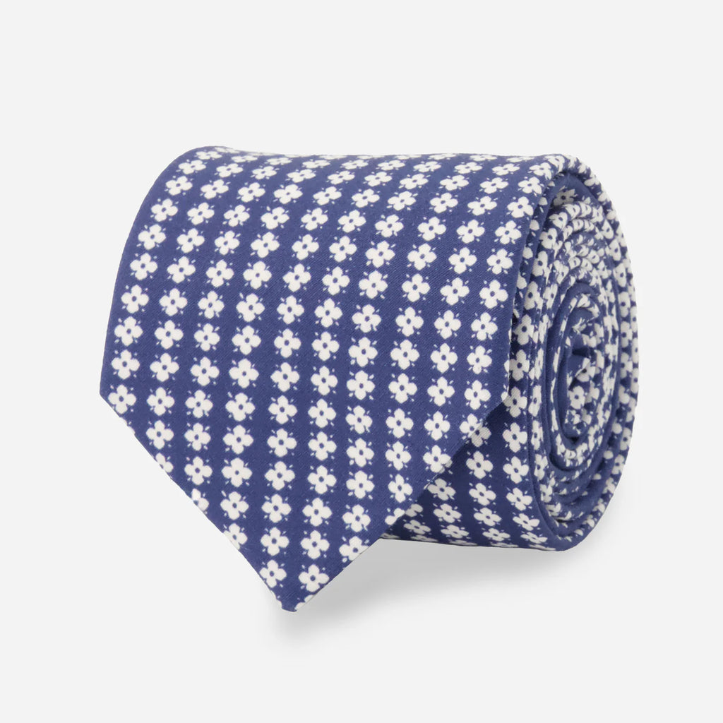 Laura Ashley x The Tie Bar Humble Daisy Navy Tie