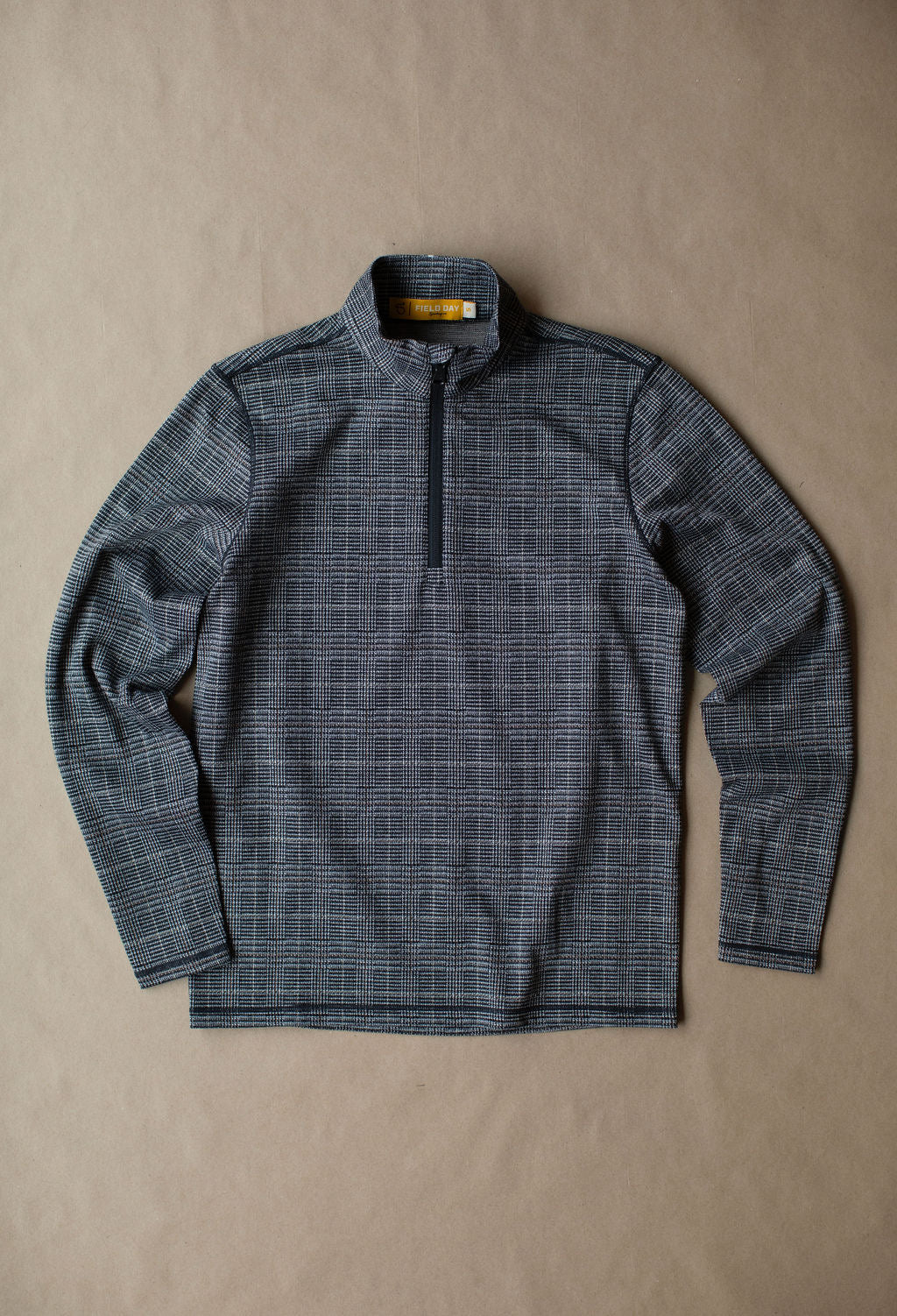 Palmer Doubleknit 1/4 Zip - Walnut Glen Check - Sample
