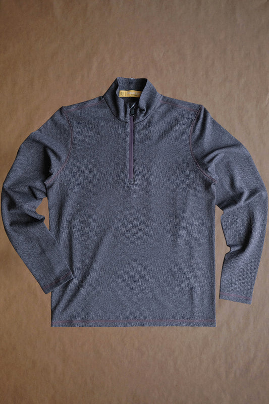 Palmer Performance 1/4 Zip - Madison Herringbone