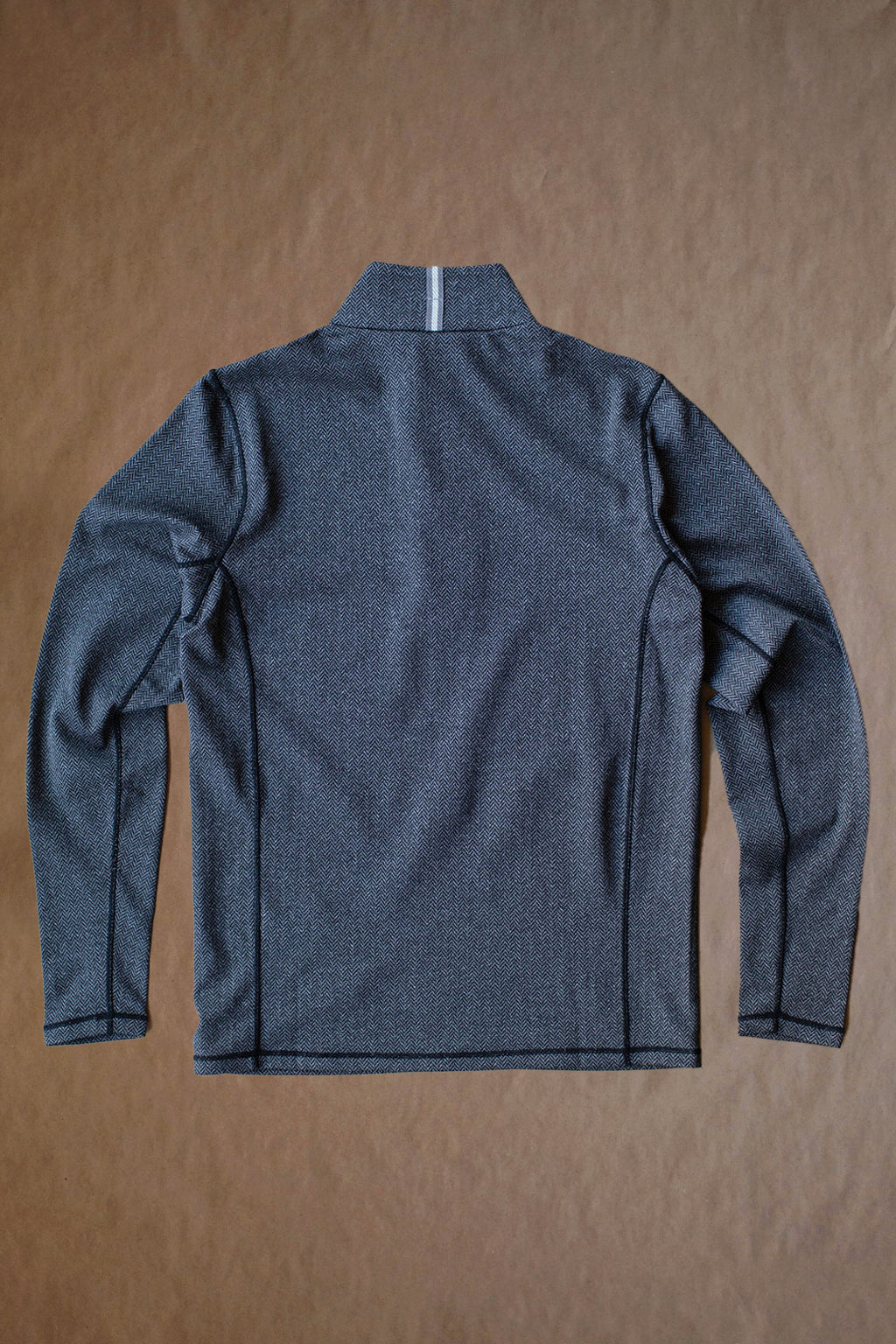 Palmer Performance 1/4 Zip - Charcoal Herringbone