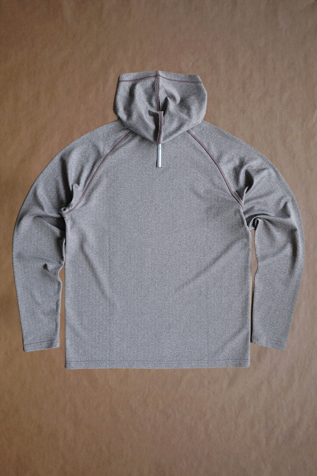 The Palmer Performance Hoodie - Driftwood Tonal Herringbone