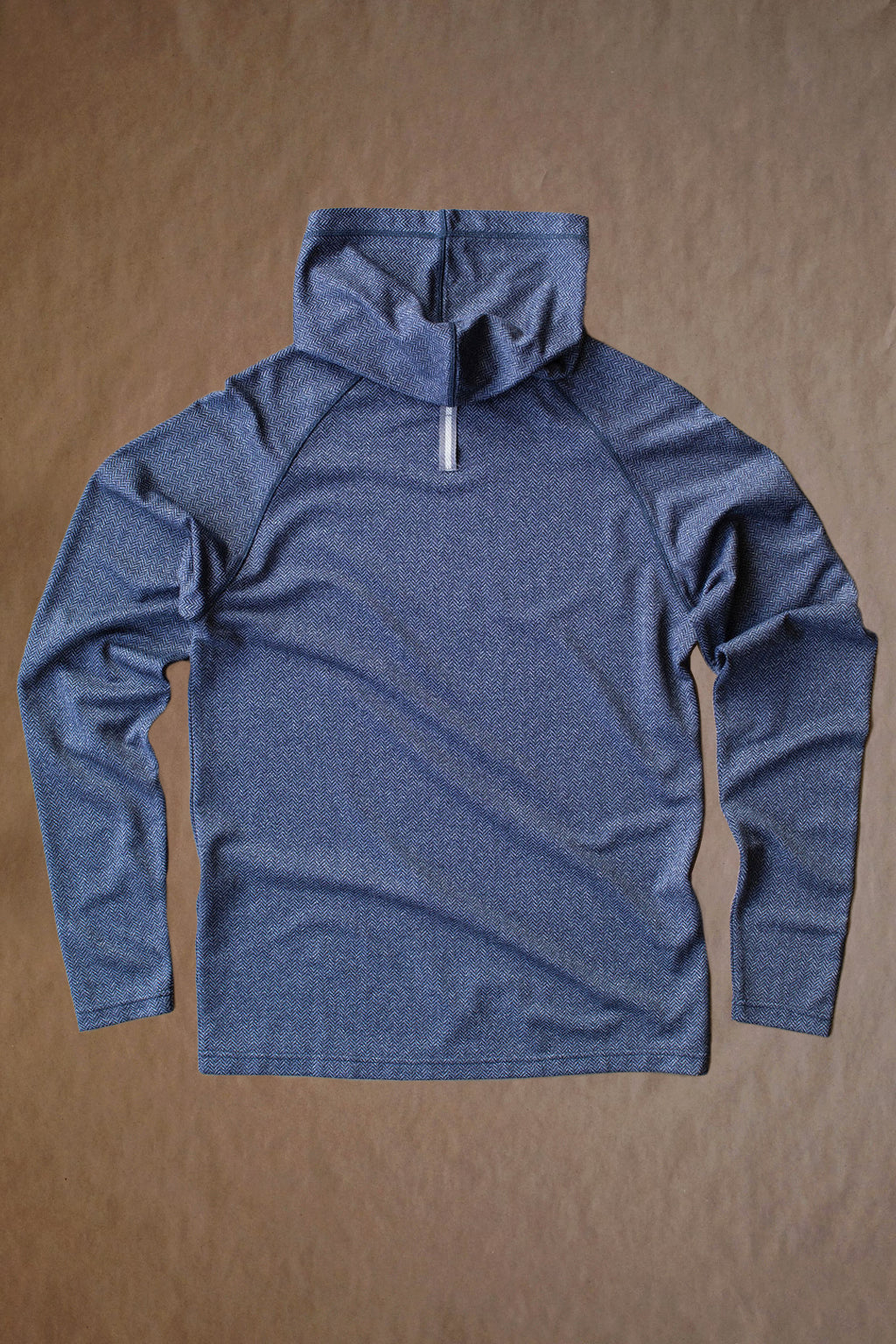 Palmer Performance Hoodie - Navy Herringbone