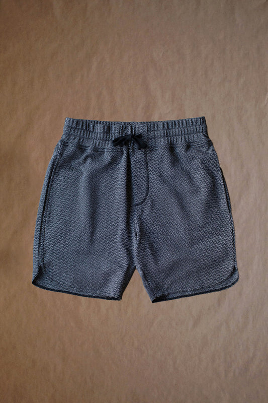 Palmer Performance Short - Charcoal Herringbone