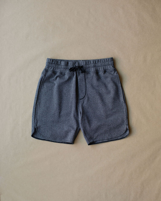 Palmer Performance Short - Charcoal Herringbone