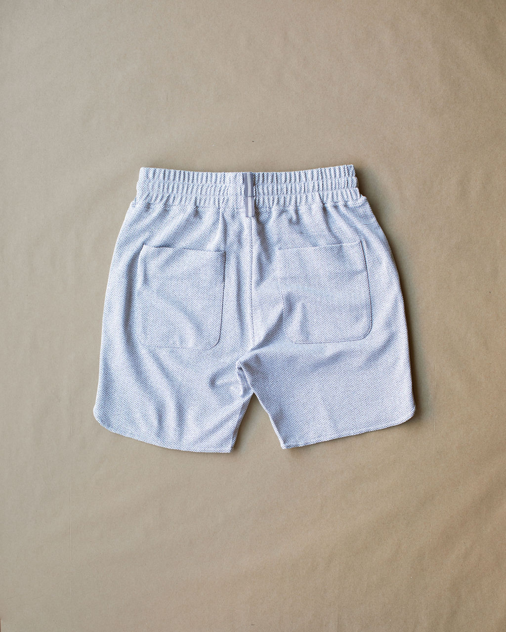 Palmer Performance Short - White Herringbone