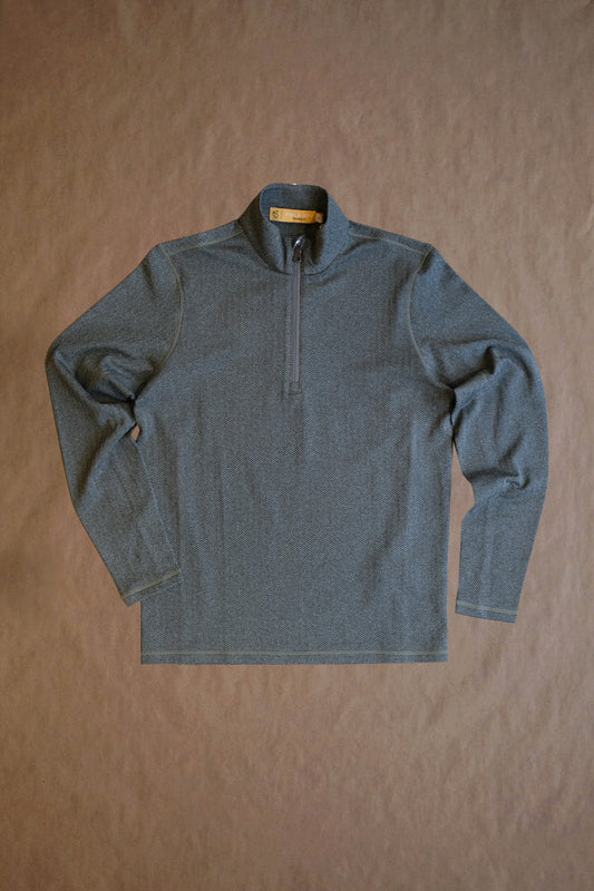 Palmer Performance 1/4 Zip - Field Herringbone