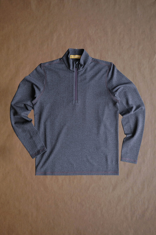 Palmer Performance 1/4 Zip - Madison Herringbone