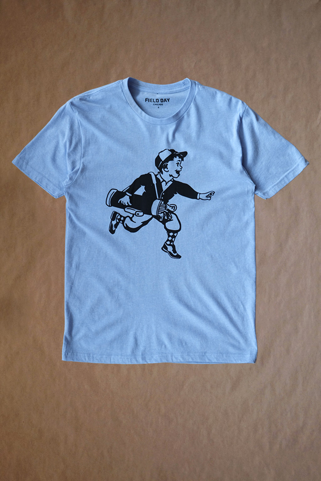 Run Boy Golf Tee - Light Blue Heather