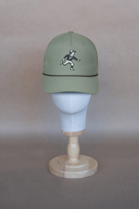 Run Boy Performance Rope Cap - Light Olive