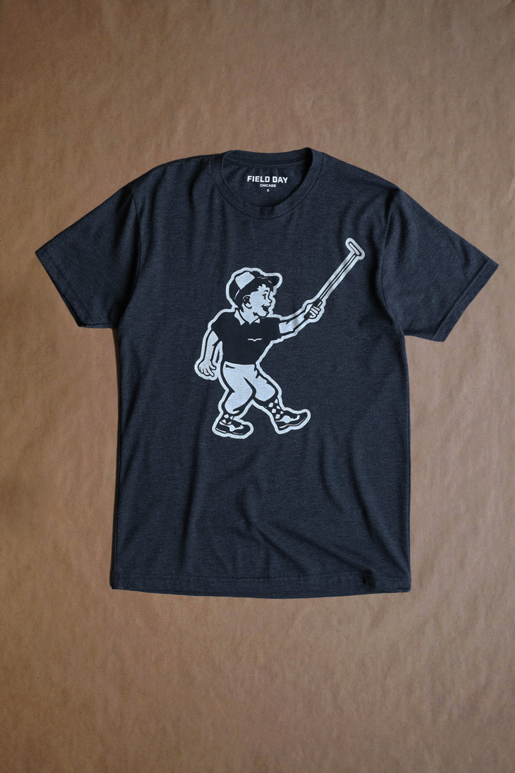 Run Boy Putter Raise Tee - Black Heather