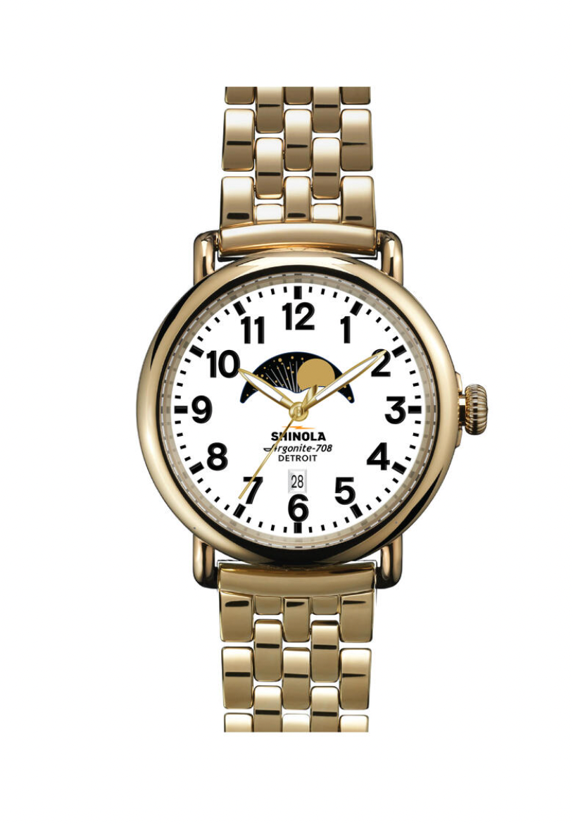 Runwell Moon Phase 41mm - Gold